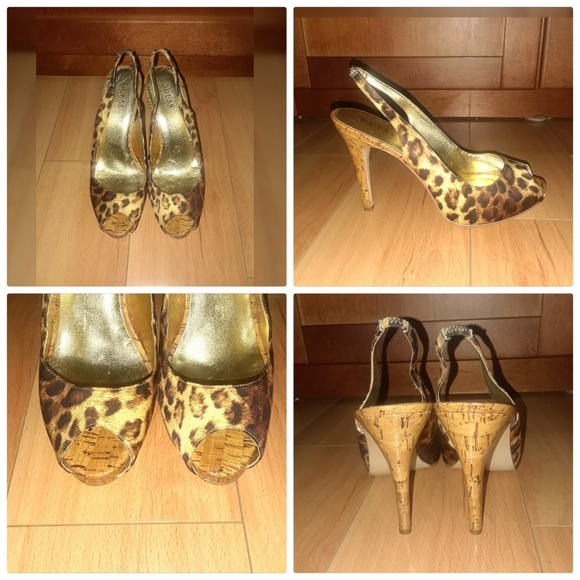 Guess by Marciano Shoes - ❌❌SOLD❌❌Guess Leopard Slingback Heel Size 7M